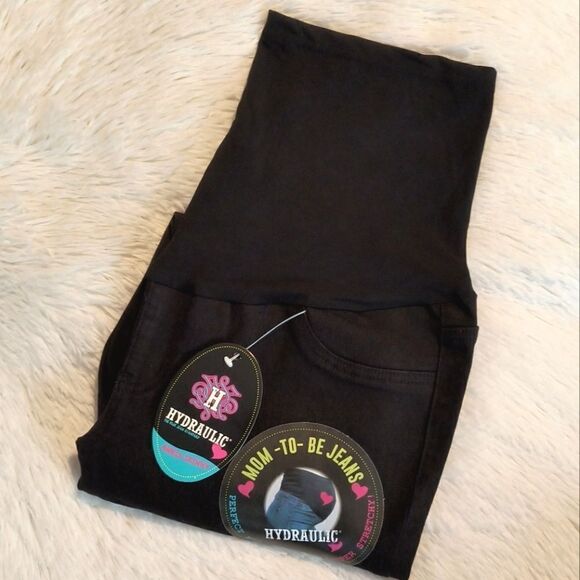 Hydraulic Black Maternity Ankle Skinny Jeans - Picture 1 of 4